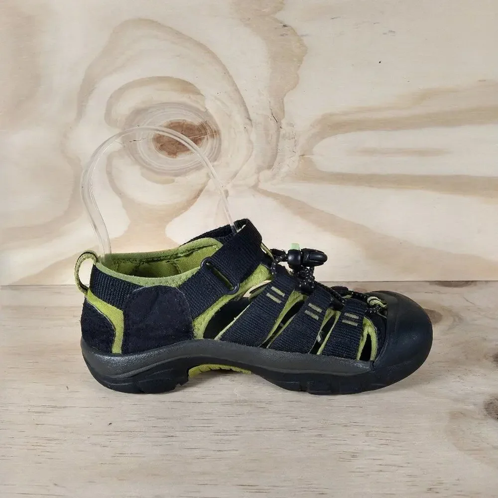 Keen - Newport H2 - Sandals Clogs - Black/Green -Kids Little Unisex - 1 -1009965